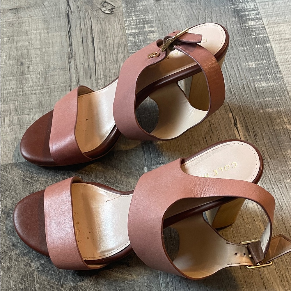 Cole Haan Women's Pink and Brown Heels